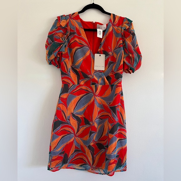 NWT Adelyn Rae Multicolor Abstract Print Mini Dress - Picture 2 of 5